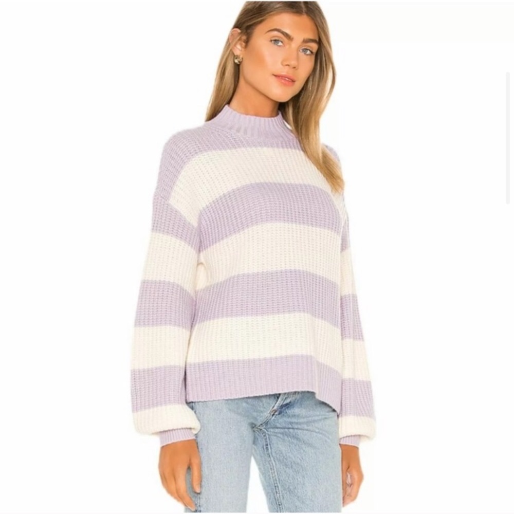 NWT Sanctuary Purple Sweet Tooth Stripe Sweater M - Picture 2 of 9